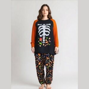 Women's Pajamas XL/2X Black Orange